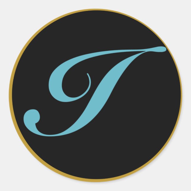 Adesivo Redondo Monograma inicial - Letra I (Frente)