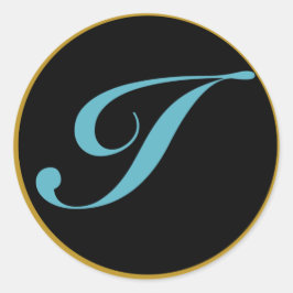 Adesivo Redondo Monograma inicial - Letra I