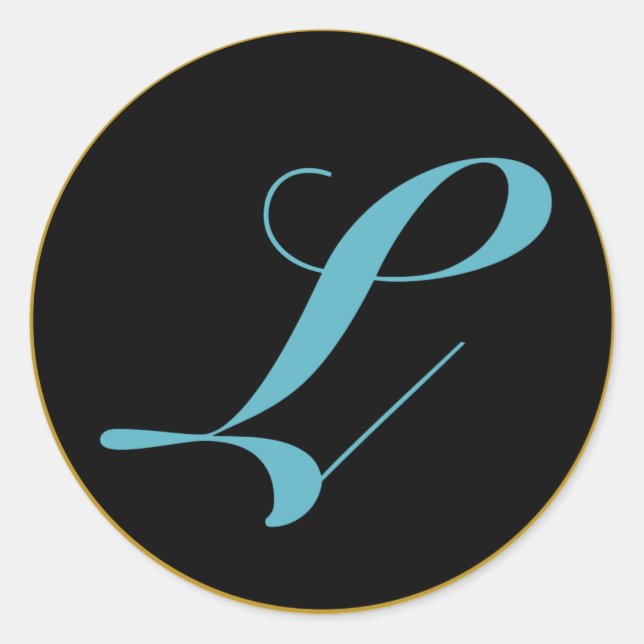 Adesivo Redondo Monograma inicial - Letra L (Frente)