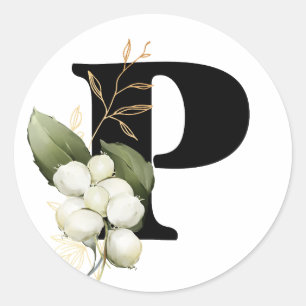 Adesivo Redondo MonOGRAMA inverno Classe alfabética búlgara Ciríli