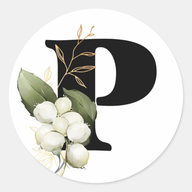 Adesivo Redondo MonOGRAMA inverno Classe alfabética búlgara Ciríli (Frente)