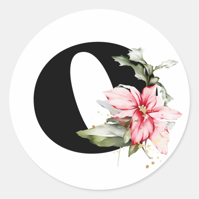 Adesivo Redondo MonOGRAMA inverno Classe alfabética búlgara Ciríli (Frente)