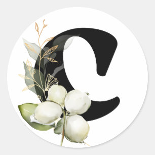 Adesivo Redondo MonOGRAMA inverno Classe alfabética búlgara Ciríli