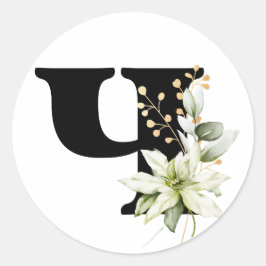 Adesivo Redondo MonOGRAMA inverno Classe alfabética búlgara Ciríli