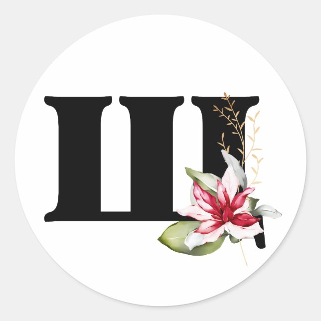 Adesivo Redondo MonOGRAMA inverno Classe alfabética búlgara Ciríli (Frente)