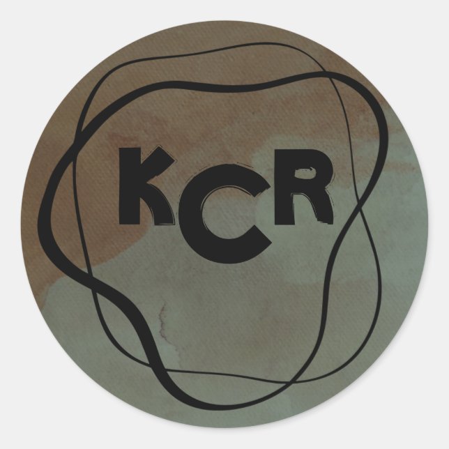 Adesivo Redondo Monograma - Lado Escuro da Lua (Frente)