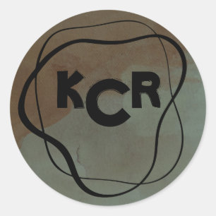 Adesivo Redondo Monograma - Lado Escuro da Lua