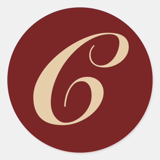 Adesivo Redondo Monograma - letra inicial C (Frente)