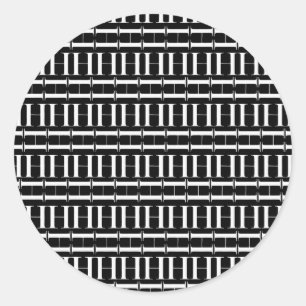 Adesivo Redondo Monograma - Letra Inicial H