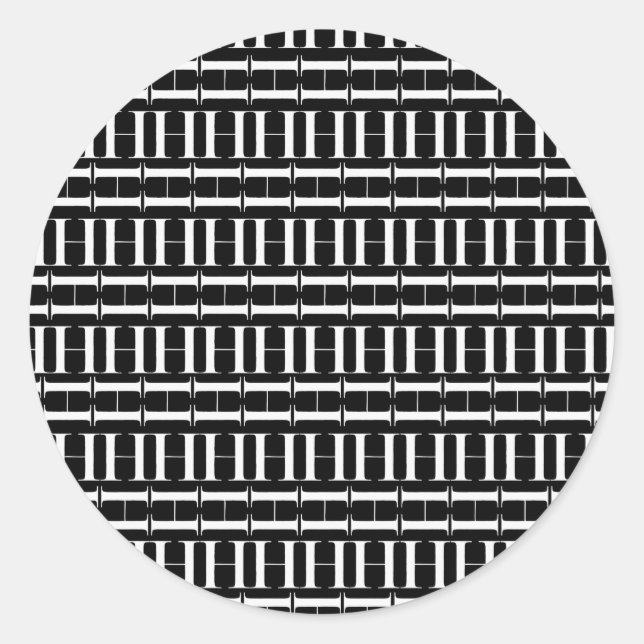 Adesivo Redondo Monograma - Letra Inicial H (Frente)