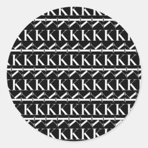 Adesivo Redondo Monograma - Letra inicial K