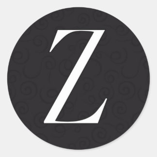 Adesivo Redondo Monograma - Letra Z