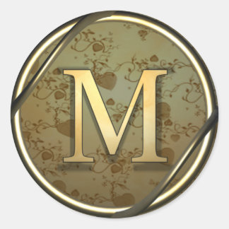 Adesivo Redondo monograma_m
