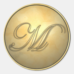 Adesivo Redondo monograma_m