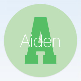 Adesivo Redondo Monograma Moderno Negrito | Pale & Kelly Green