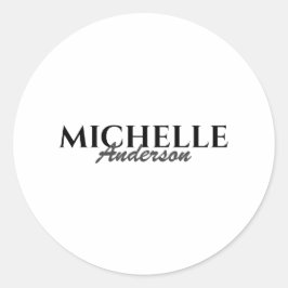 Adesivo Redondo Monograma Moderno Simples