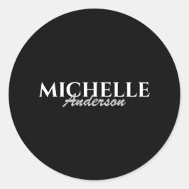 Adesivo Redondo Monograma Moderno Simples