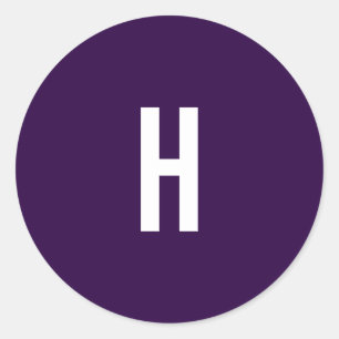 Adesivo Redondo Monograma Nome Próprio Inicial Minimalista Azul Me