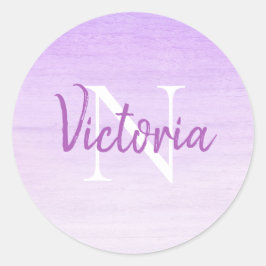 Adesivo Redondo Monograma Nome Script Puro