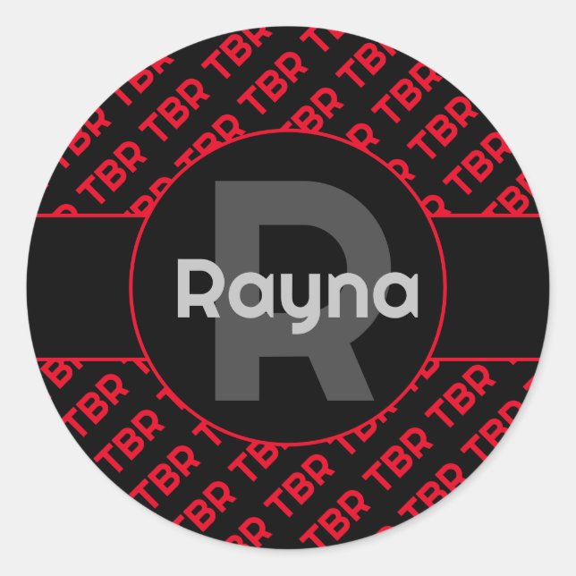 Adesivo Redondo Monograma Nunca Terminando TBR (Frente)