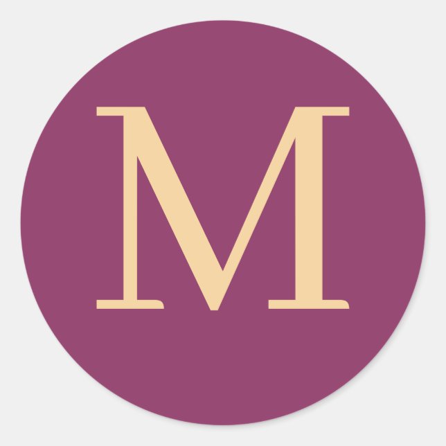 Adesivo Redondo Monograma personalizado (Frente)