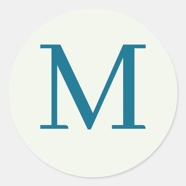 Adesivo Redondo Monograma personalizado (Frente)