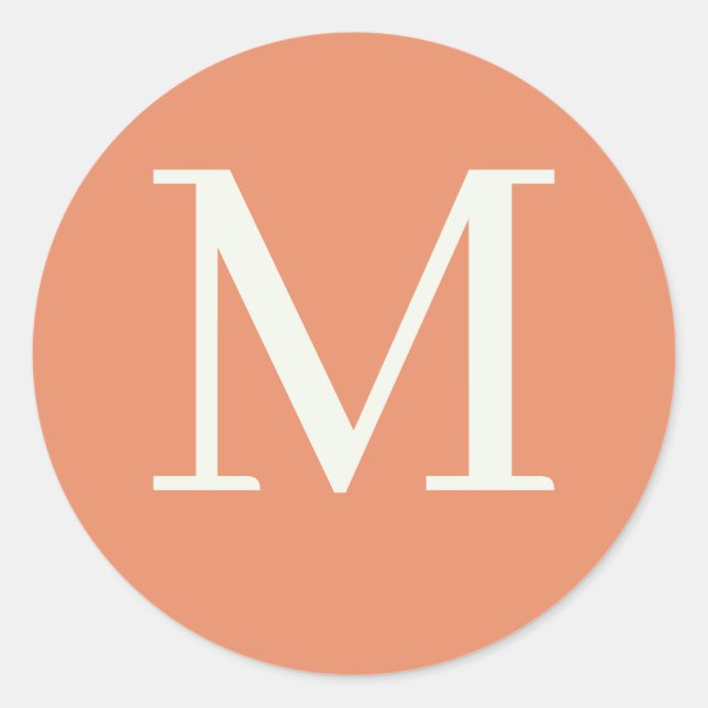 Adesivo Redondo Monograma personalizado (Frente)