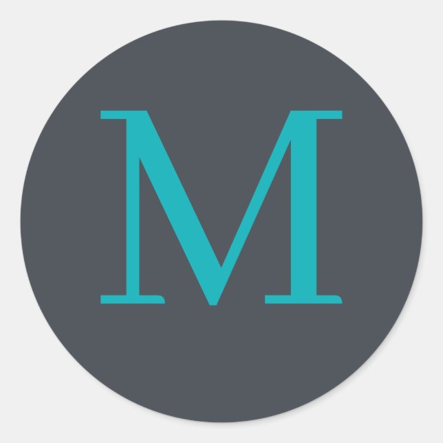 Adesivo Redondo Monograma personalizado (Frente)