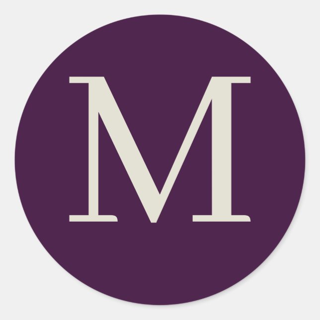 Adesivo Redondo Monograma personalizado (Frente)
