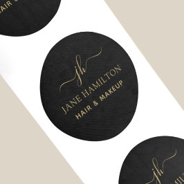 Adesivo Redondo Monograma Personalizado Logotipo Comercial