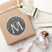 Monograma Pessoal Logotipo Preto Branco