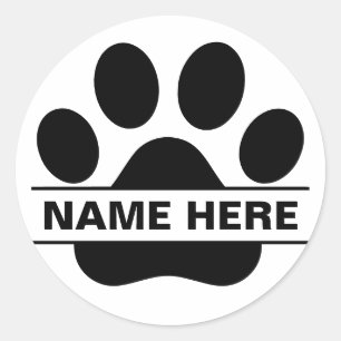 Adesivo Redondo Monograma Pet Personalizado