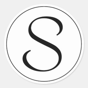 Adesivo Redondo Monograma preto do tango de Bernhard do anel