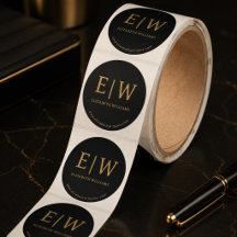 Monograma Preto Dourado Marca Negócios Empresa