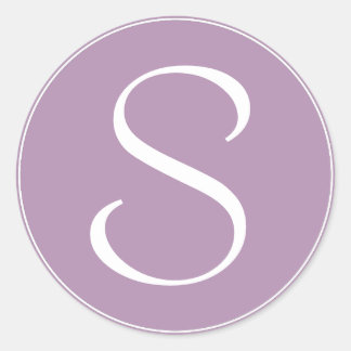 Adesivo Redondo Monograma - Púrpura Leve Com Anel Branco BT