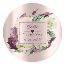 Monograma Quadro de Favor de Casamento Marsala Bor