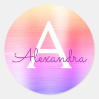 Monograma Roxo e Rosa Girassol