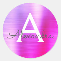 Monograma Roxo e Rosa Girassol