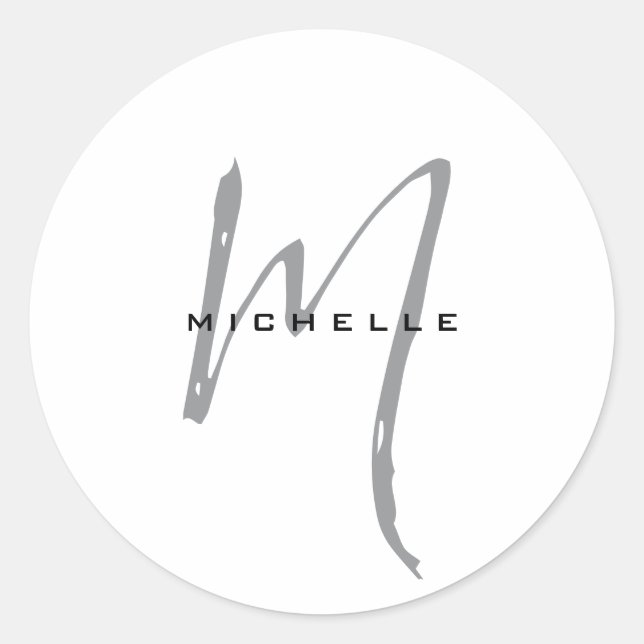 Adesivo Redondo Monograma Seu Nome Oferta Especial Adorada (Frente)