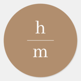 Adesivo Redondo Monograma Simples