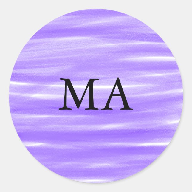 Adesivo Redondo Monograma simples adicione sua letra inicial homem (Frente)