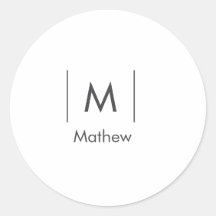 Monograma simples e elegante do padrinho linhas no