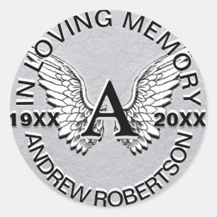 Adesivo Redondo Monograma Sticker Silver