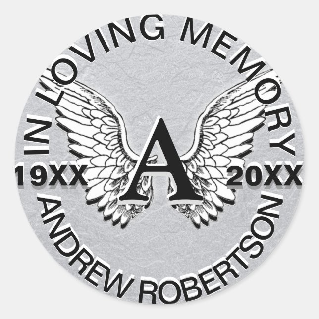 Adesivo Redondo Monograma Sticker Silver (Frente)