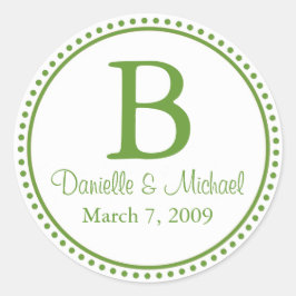 Adesivo Redondo Monograma Verde
