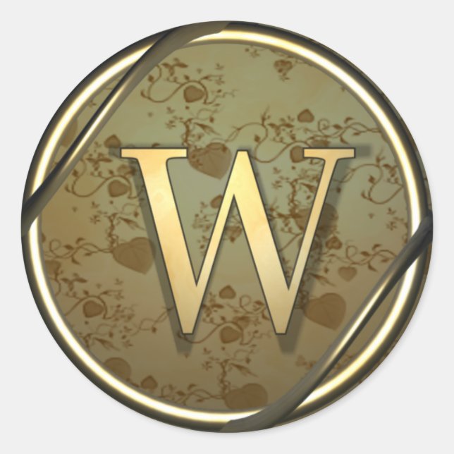 Adesivo Redondo monograma_w (Frente)