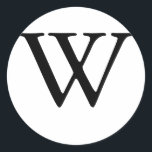 Adesivo Redondo Monograma W Sticker<br><div class="desc">Os presentes monográficos têm uma enorme seleção de selos de correio USPS personalizáveis, autocolantes de envelope, cartões de saudação, camisetas, chapéus, botões, ímãs e muito mais. Estes monogramas são excelente de enviar convites para casamento, Convites de festas de aniversário, anúncios de graduação, e festas de aniversário surpresa apenas para citar...</div>