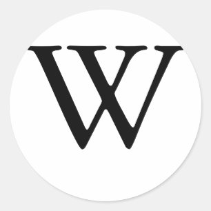 Adesivo Redondo Monograma W Sticker