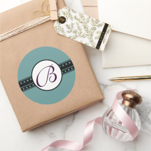 Adesivo Redondo Monograma Wedding Star Borders