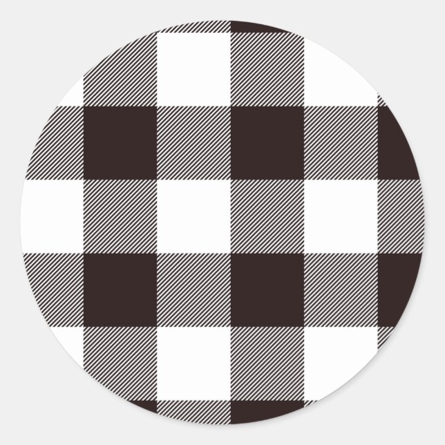 Adesivo Redondo Monograma - Xadrez de música russa (Frente)